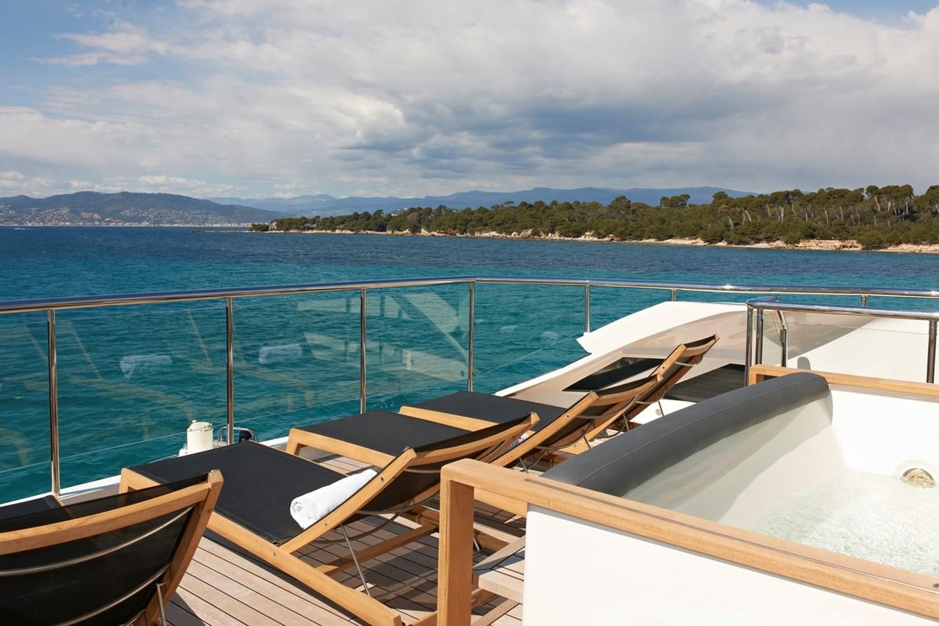 a row of boats on a lake aboard IMPERIAL PRINCESS BEATRICE Yacht for Sale