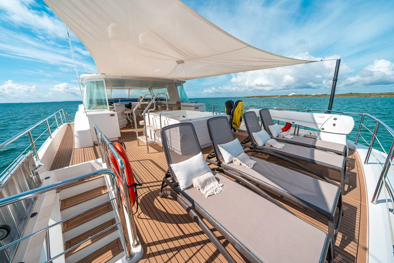 a boat on the water aboard MIDNIGHT MOON Yacht for Sale