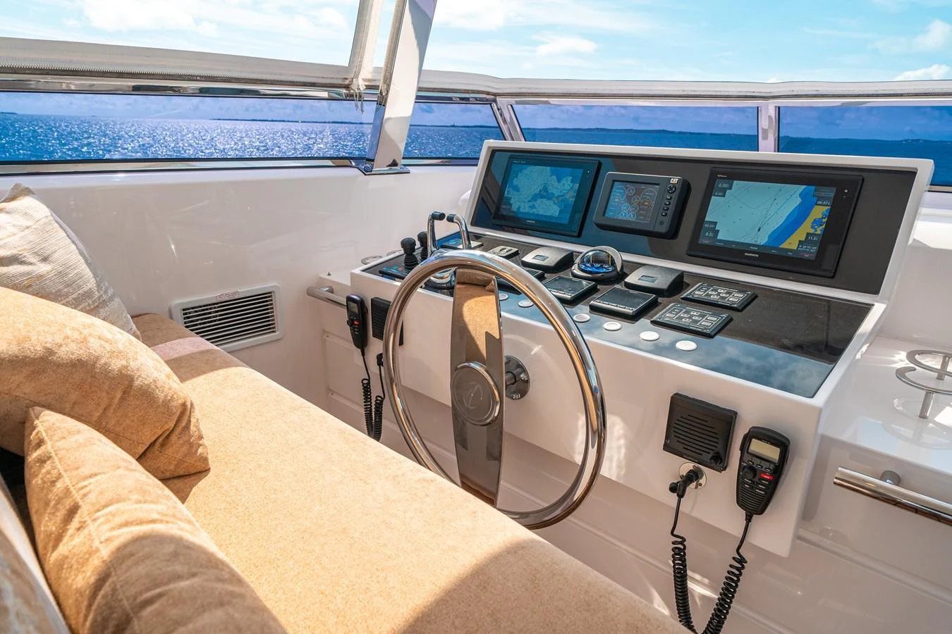 a car on the road aboard MIDNIGHT MOON Yacht for Sale