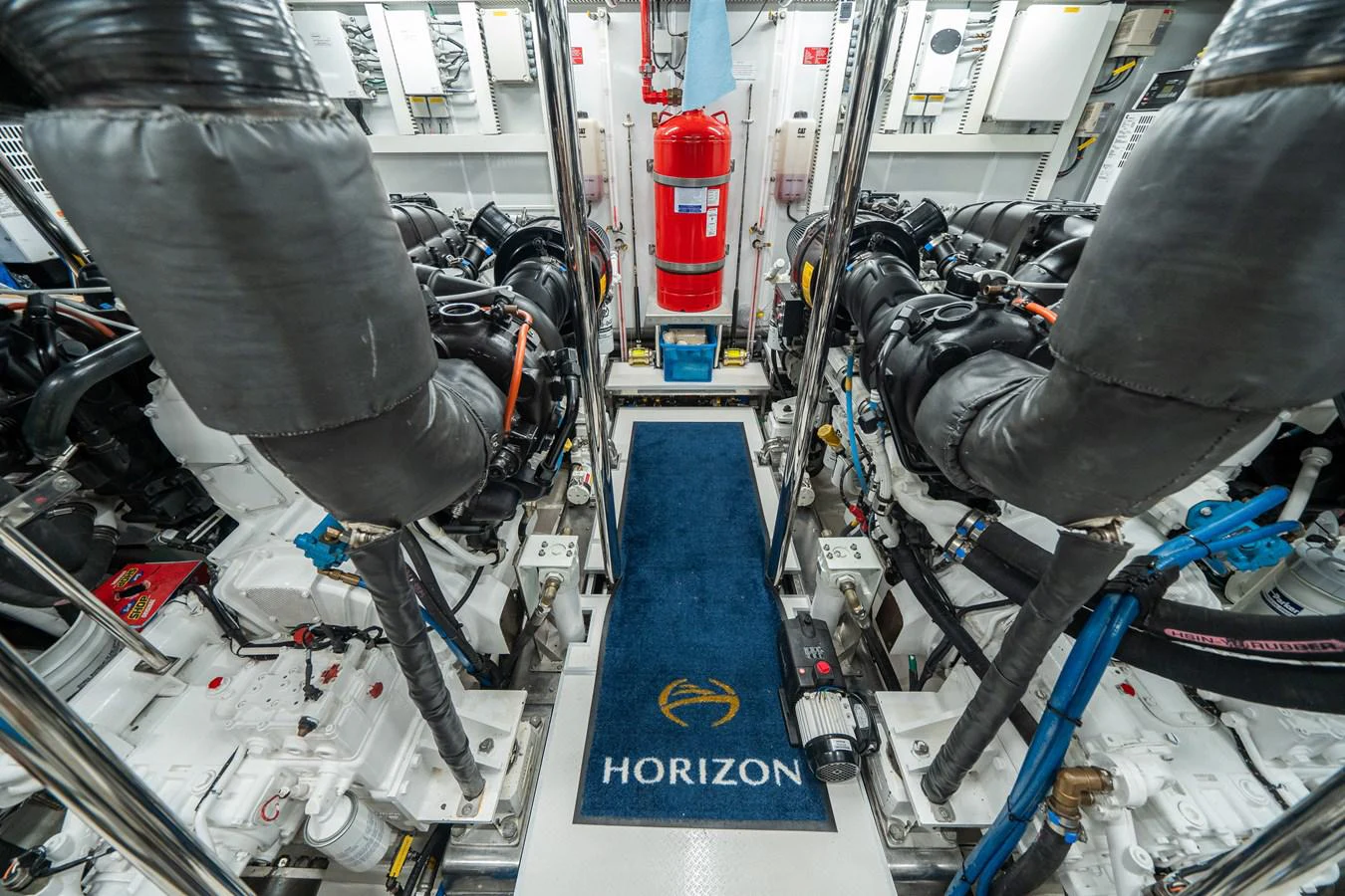 a person working on a machine aboard MIDNIGHT MOON Yacht for Sale