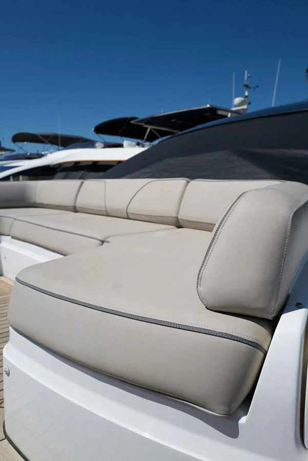 the front of a white car aboard PRINCESS M Yacht for Sale