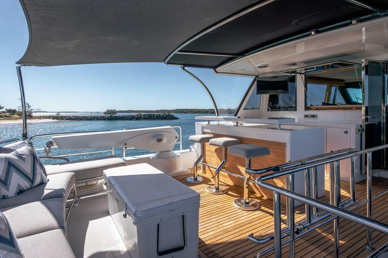 a boat on the water aboard LEGGERA Yacht for Sale