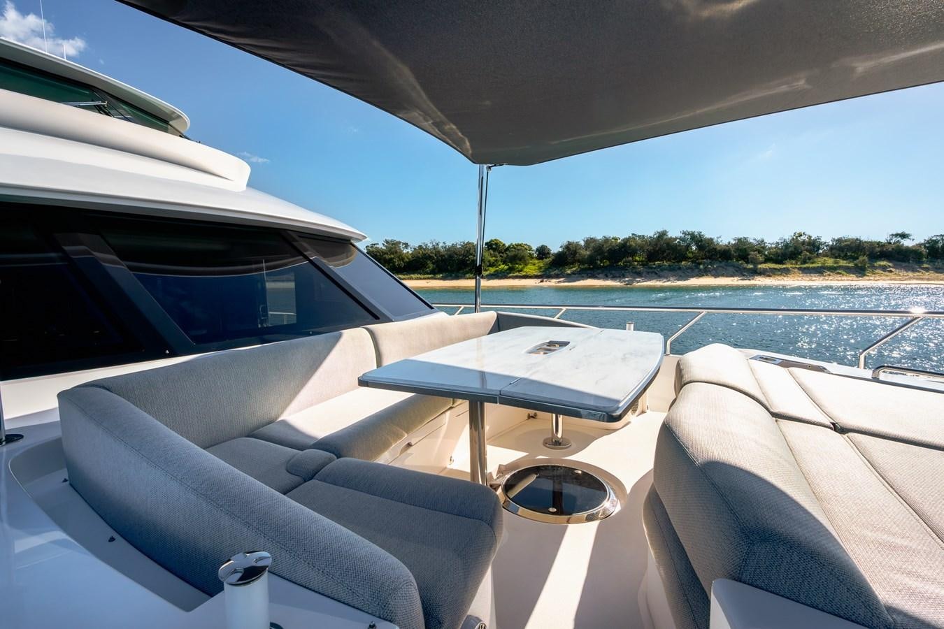inside of a car aboard LEGGERA Yacht for Sale