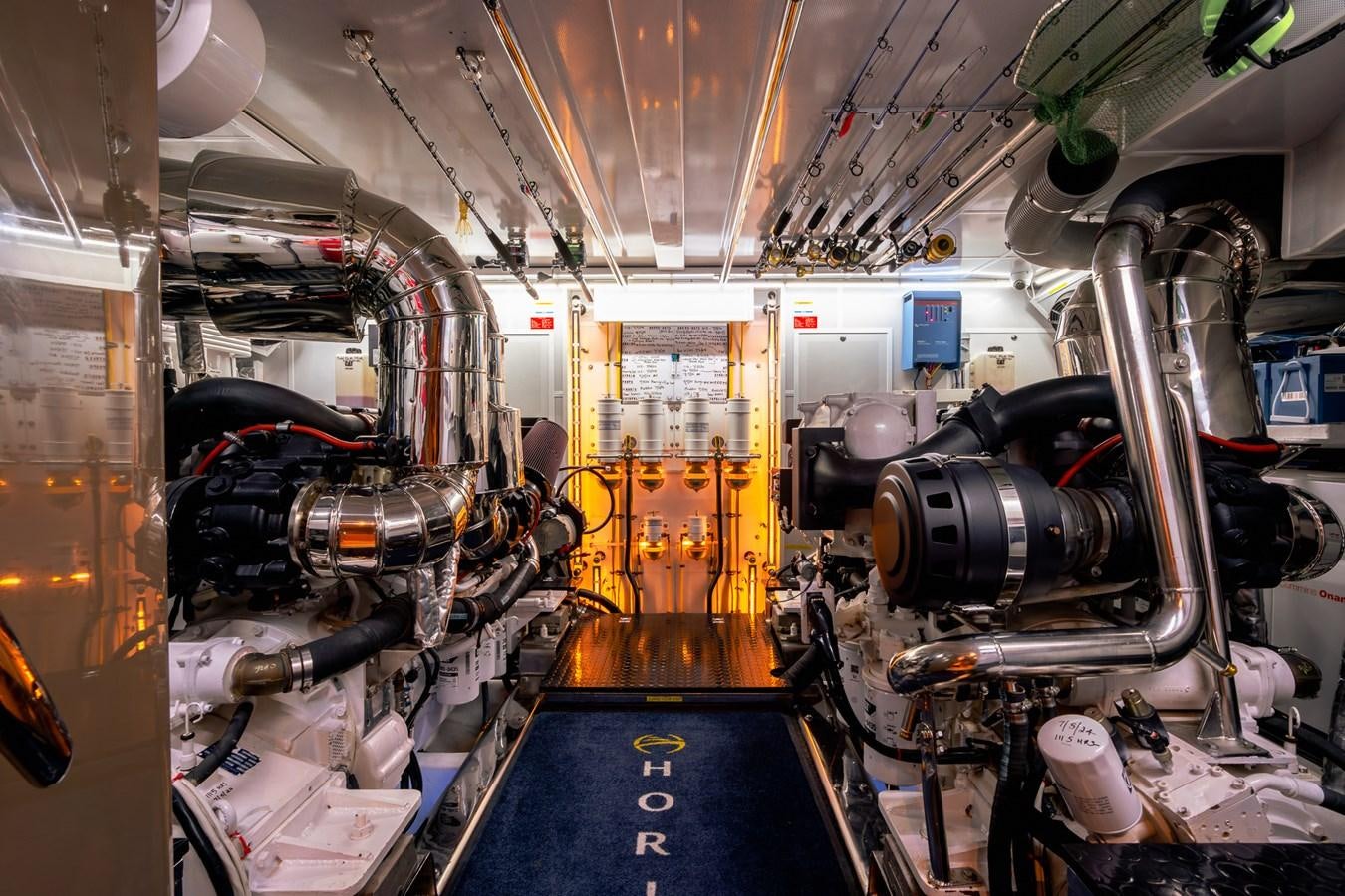 a machine inside a room aboard LEGGERA Yacht for Sale