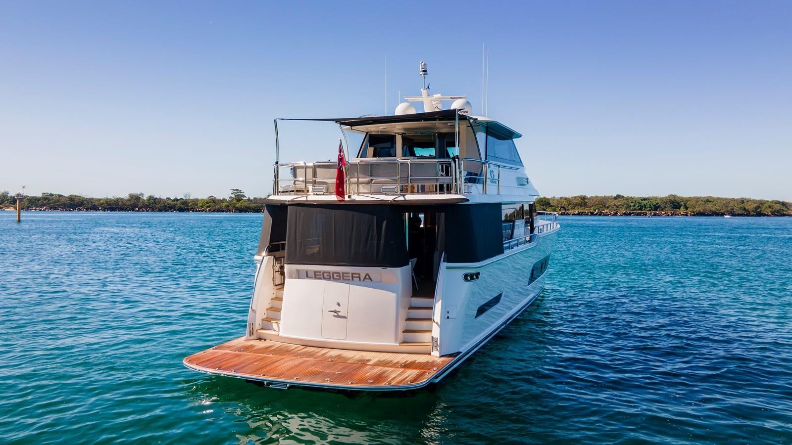 a boat in the water aboard LEGGERA Yacht for Sale