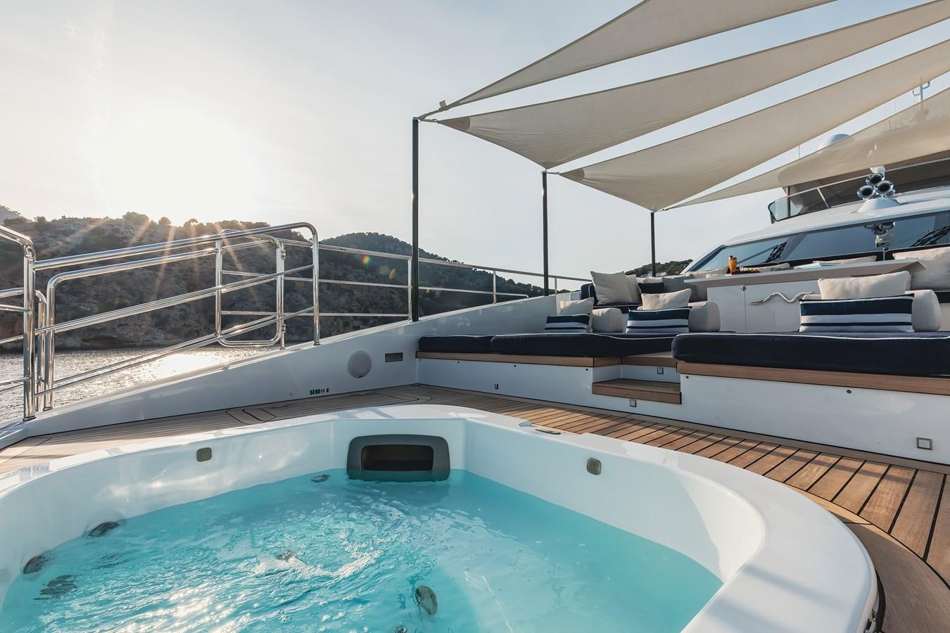 a boat in the water aboard NEW WAVES Yacht for Sale