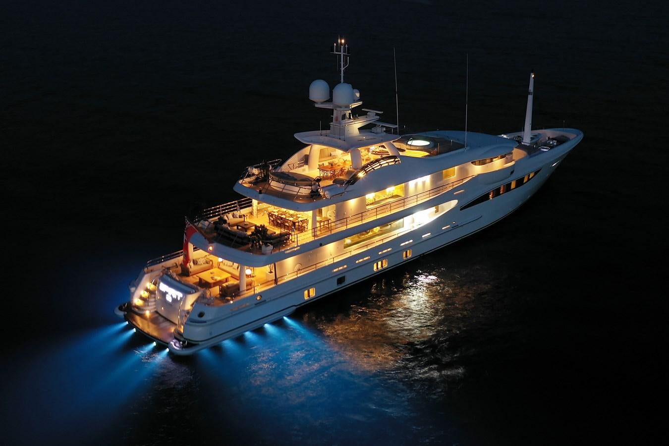 a large ship in the water aboard SPIRIT Yacht for Sale