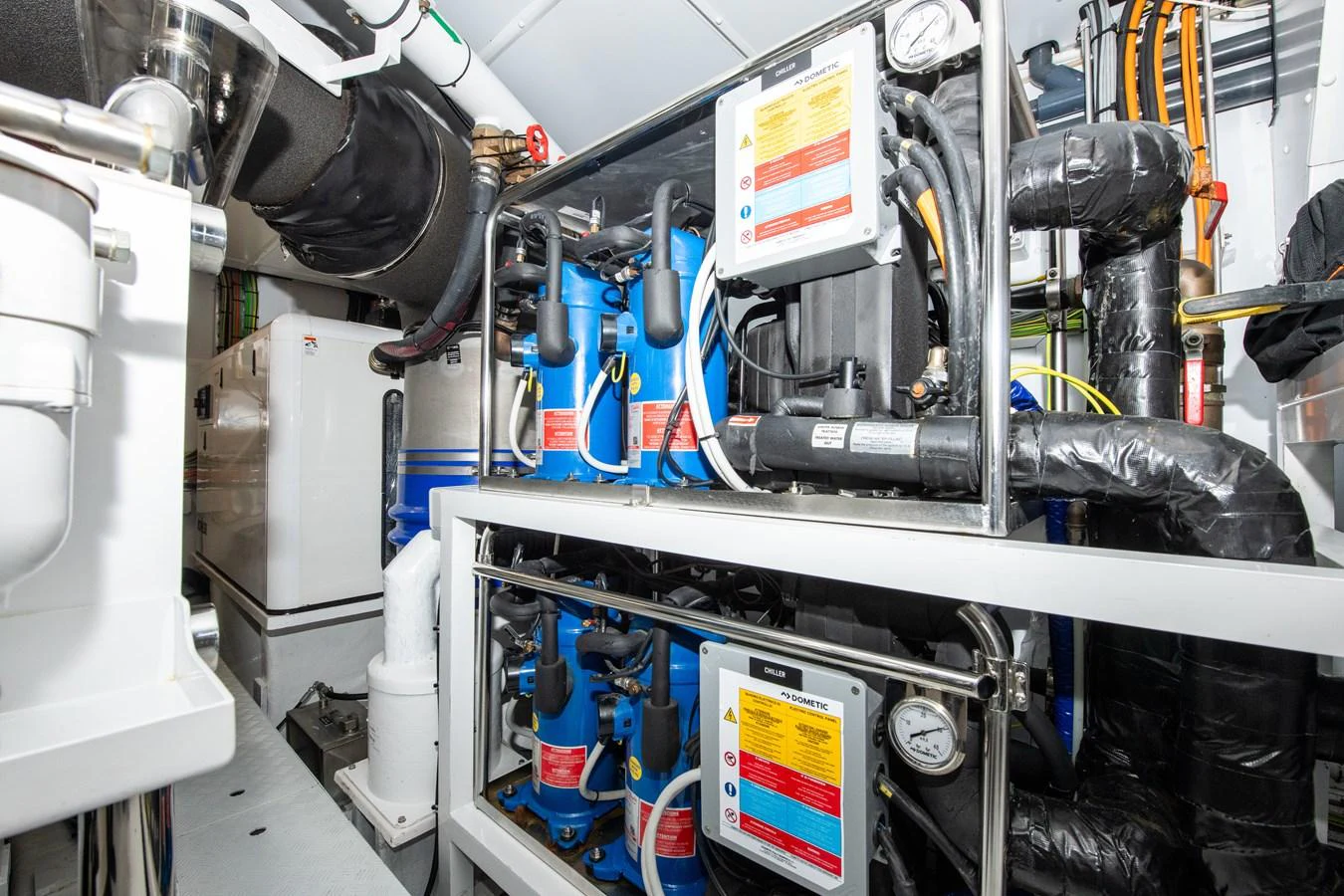 a close-up of a machine aboard OUR ALEPH Yacht for Sale