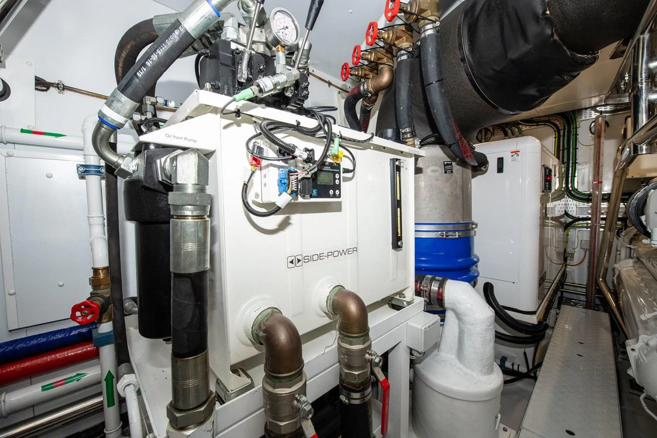 a close-up of a machine aboard OUR ALEPH Yacht for Sale