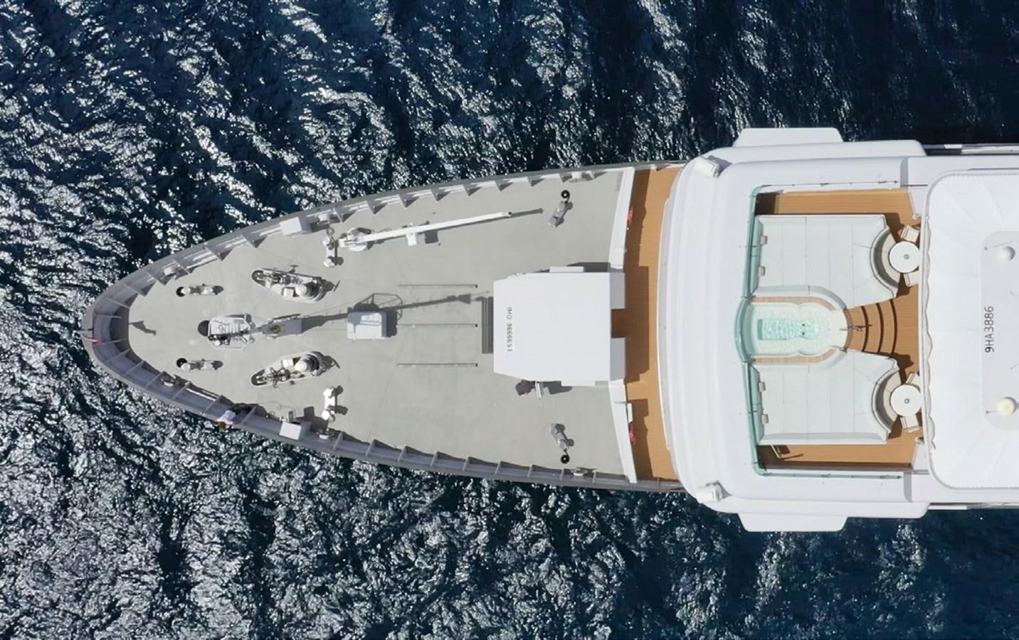 a space ship in space aboard YERSIN Yacht for Sale