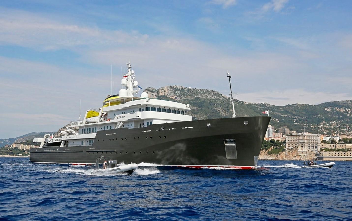 a large ship in the water aboard YERSIN Yacht for Sale