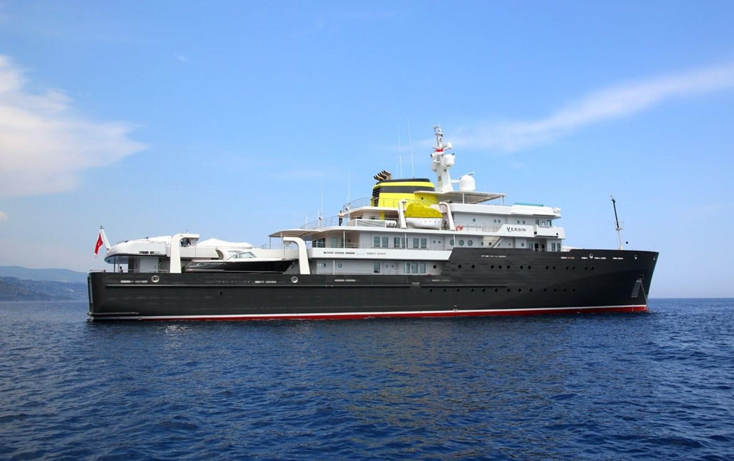a large ship in the water aboard YERSIN Yacht for Sale