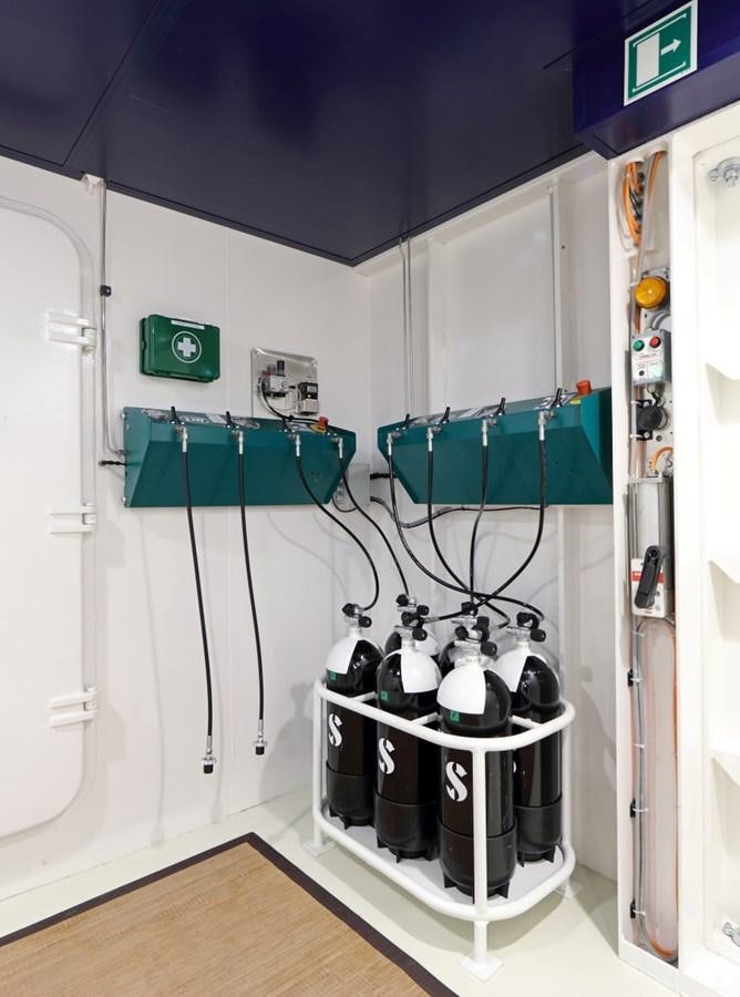 a machine in a room aboard YERSIN Yacht for Sale