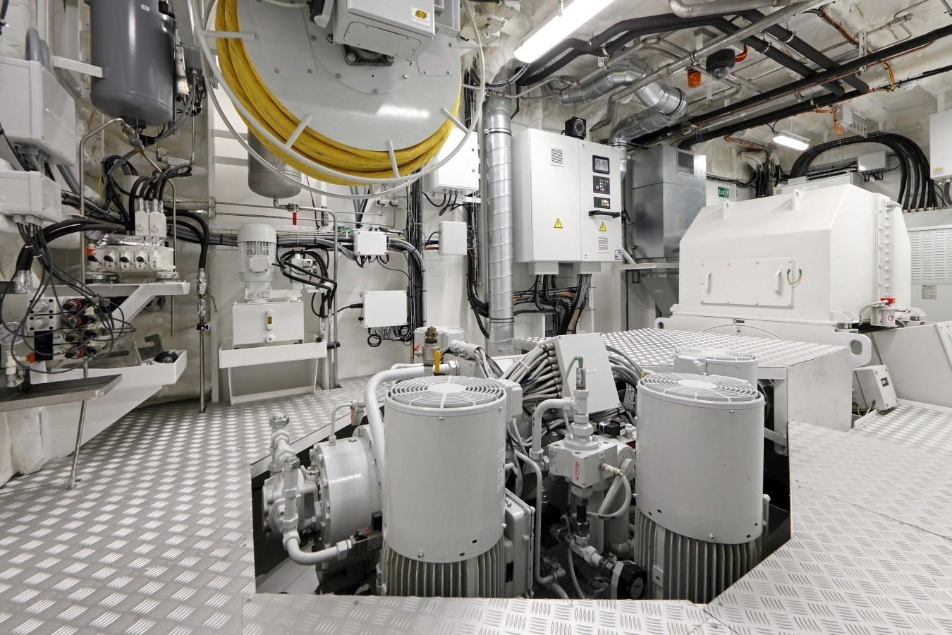 a room with machinery aboard YERSIN Yacht for Sale