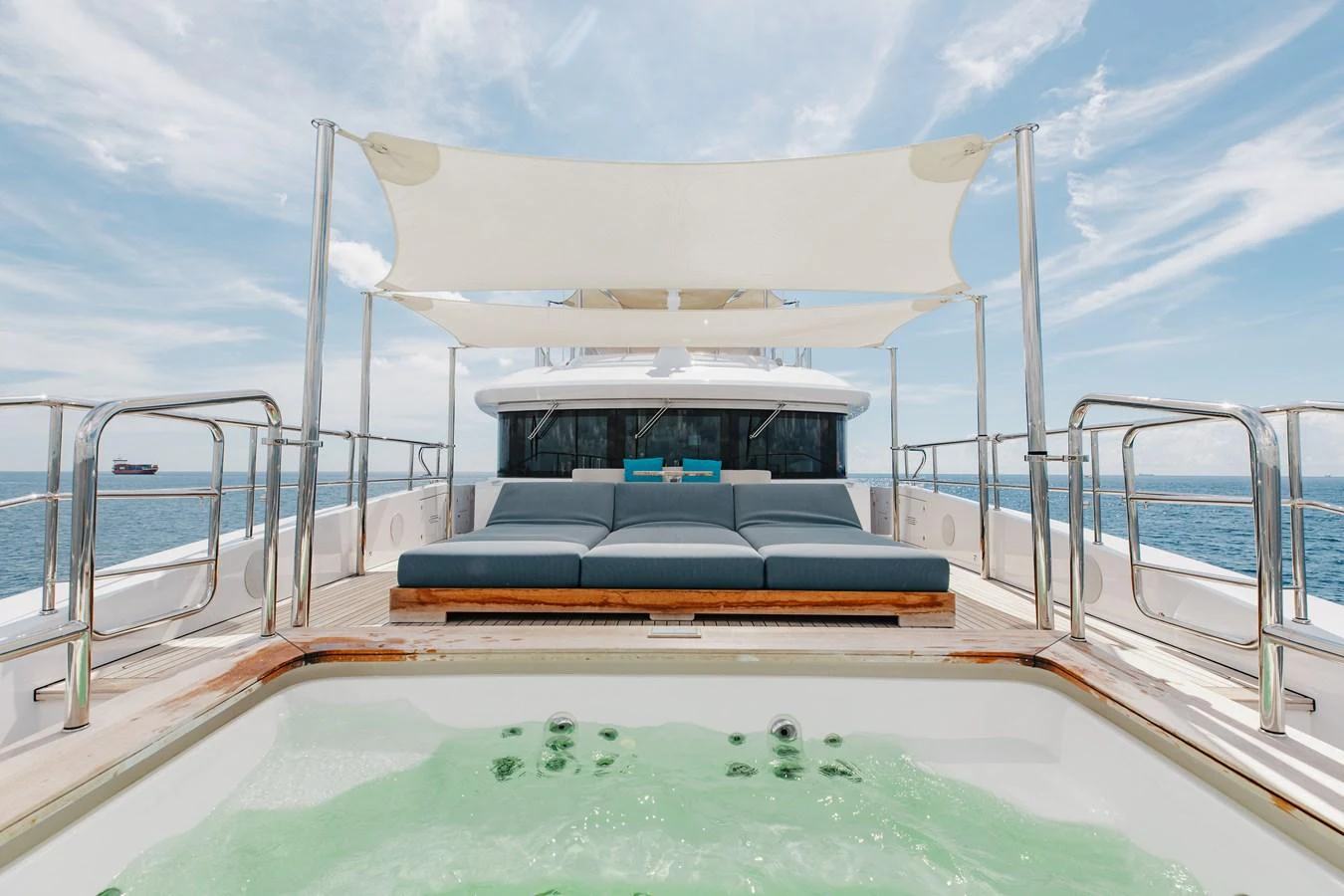 a boat on a body of water aboard ABBENTURES III Yacht for Sale