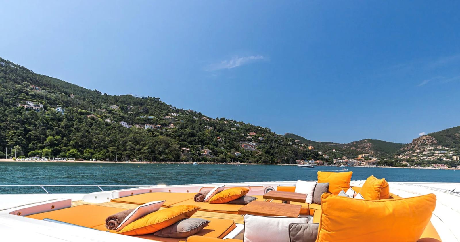 a boat on the water aboard SVEA Yacht for Sale