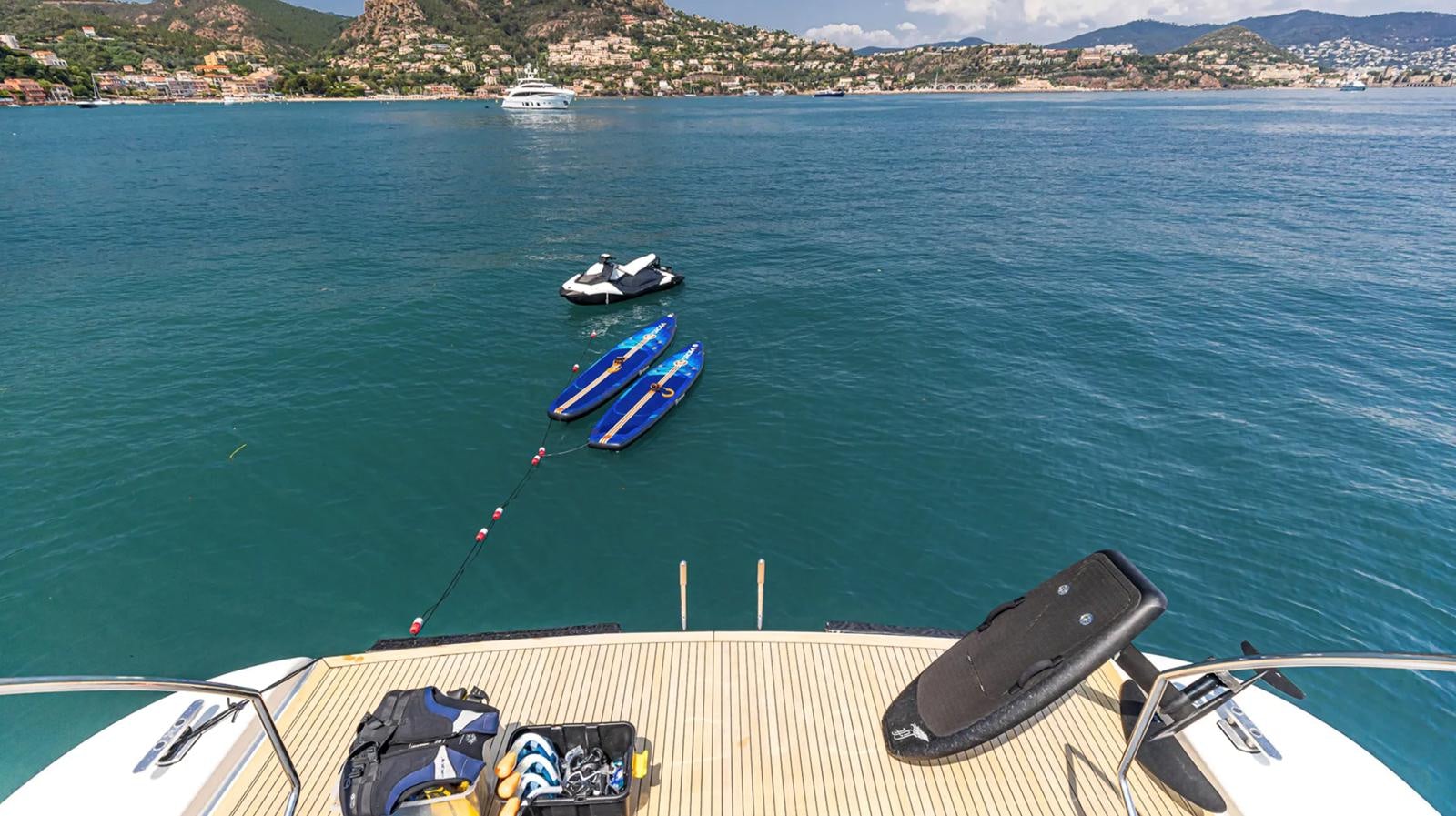 a boat on the water aboard SVEA Yacht for Sale