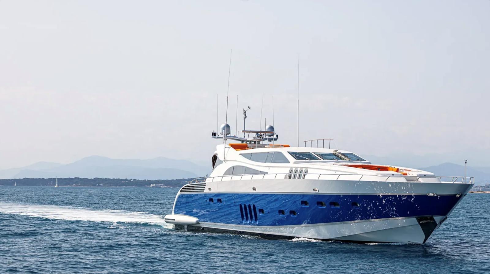 a boat on the water aboard SVEA Yacht for Sale