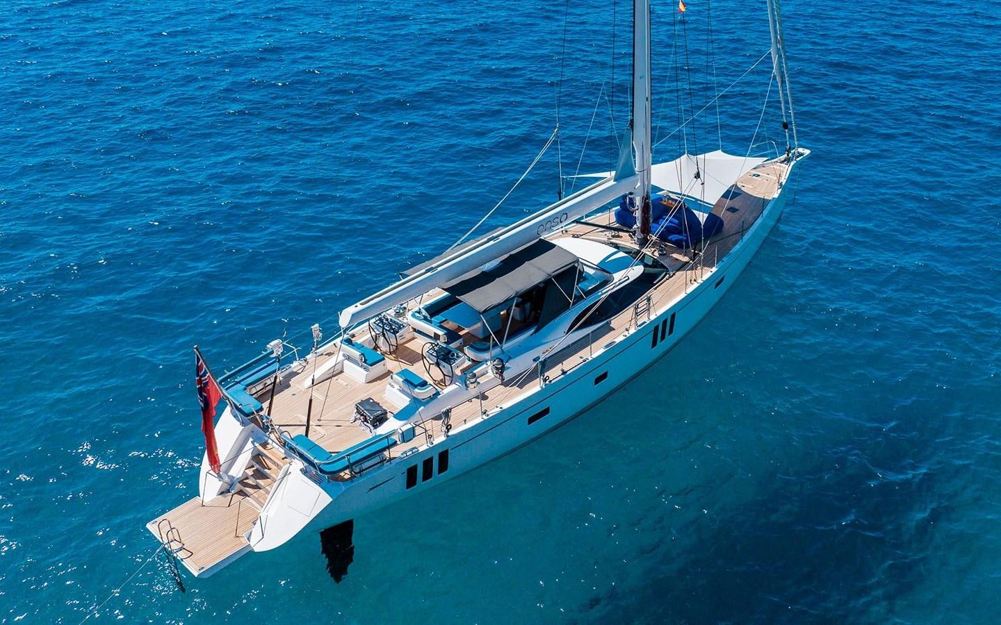 a boat sailing on the sea aboard ENSO Yacht for Sale