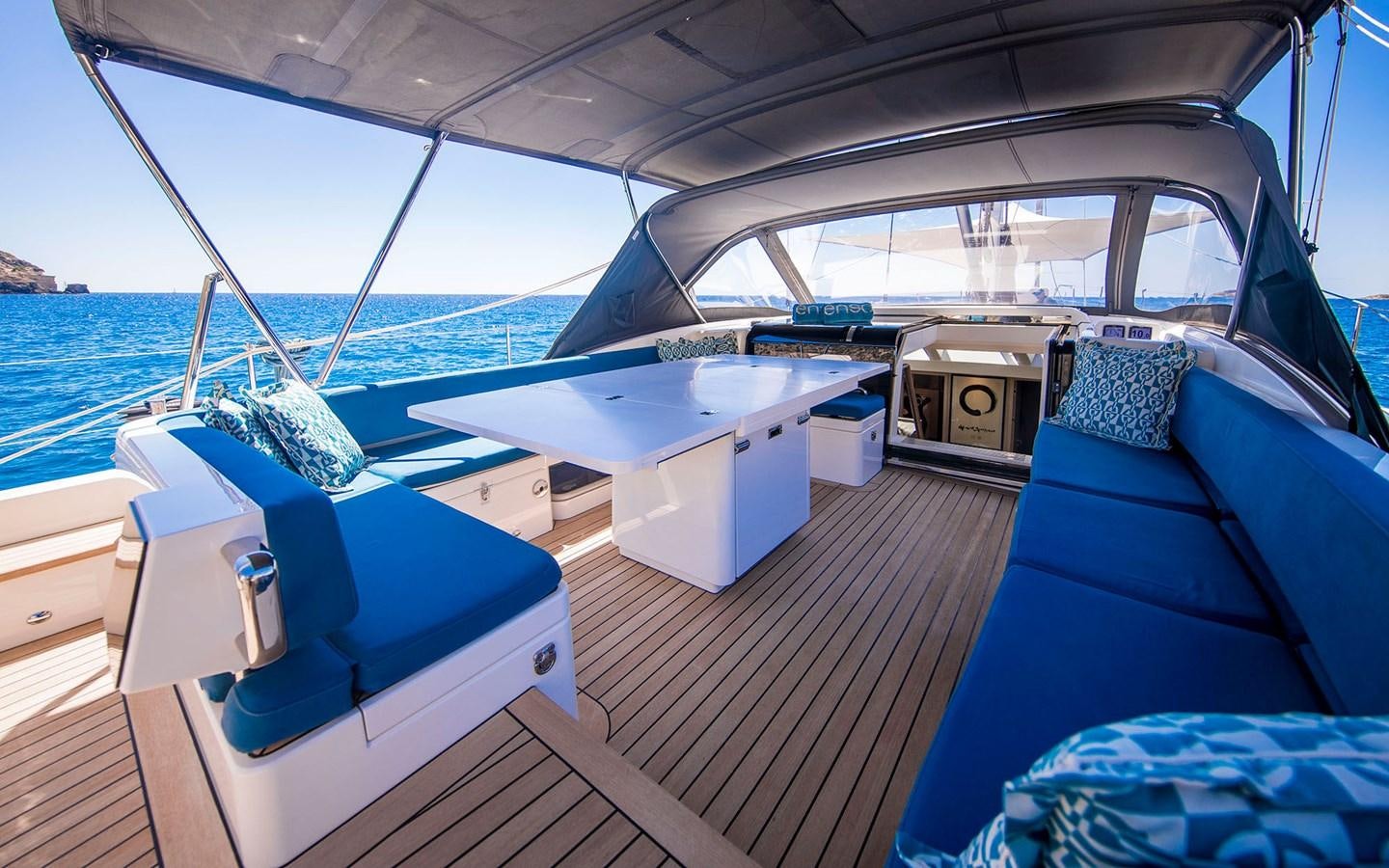 a boat on the water aboard ENSO Yacht for Sale