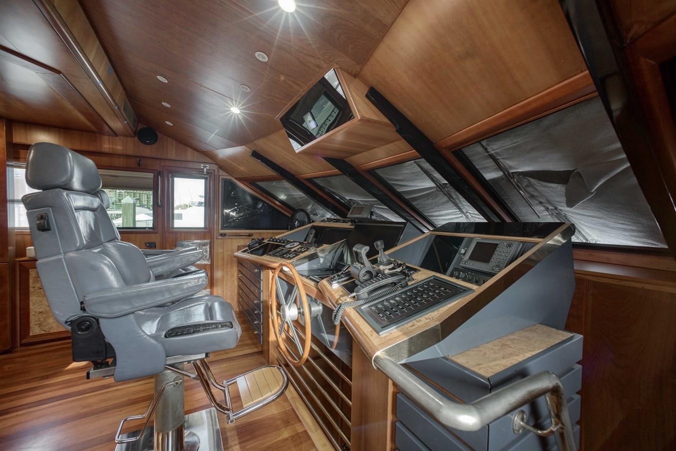 a room with a large desk and a computer aboard BLUE SYMPHONIE Yacht for Sale