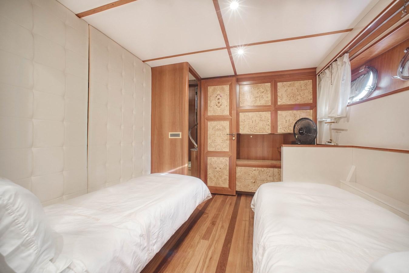a room with two beds aboard BLUE SYMPHONIE Yacht for Sale