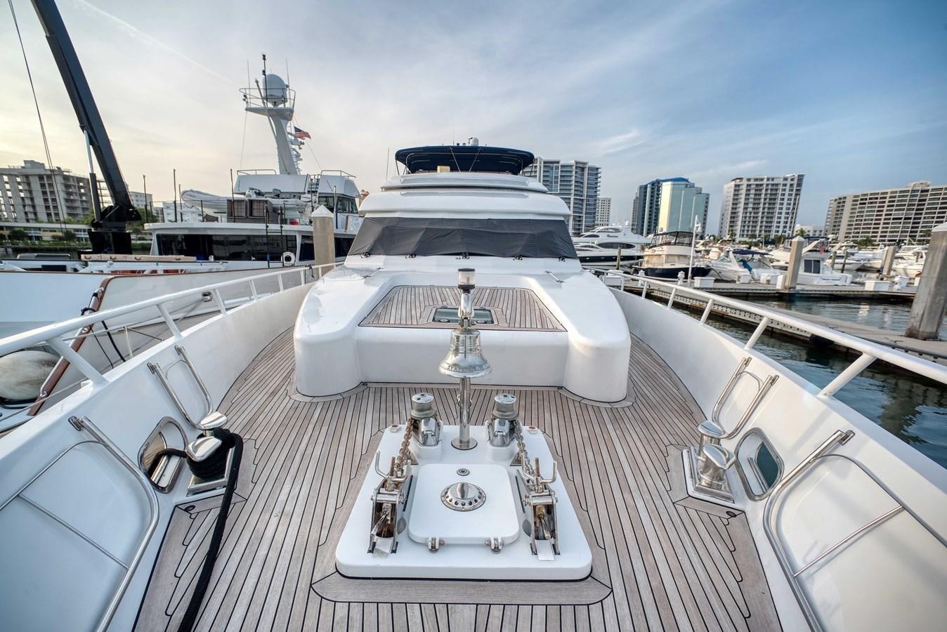 a view of a city from a deck of a cruise ship aboard BLUE SYMPHONIE Yacht for Sale