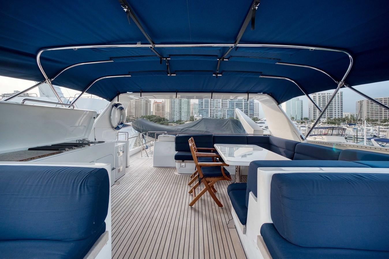 a boat on a deck aboard BLUE SYMPHONIE Yacht for Sale