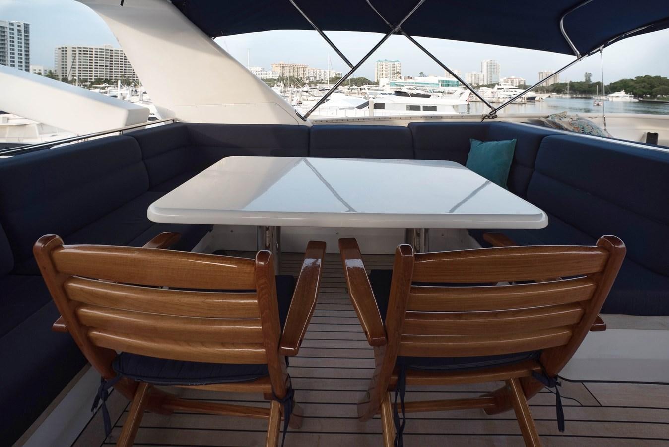 a table and chairs on a boat aboard BLUE SYMPHONIE Yacht for Sale