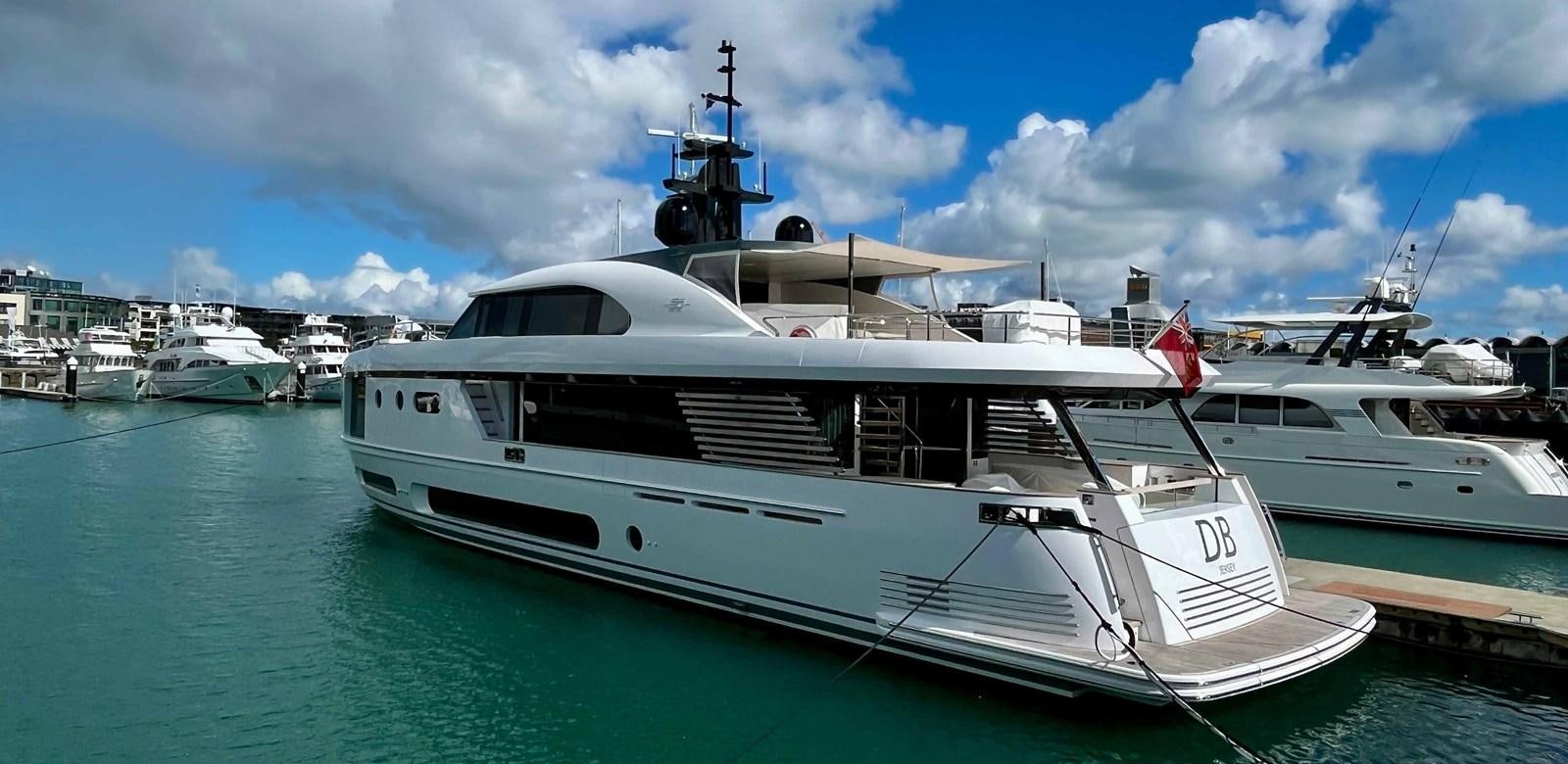 a boat in the water aboard DB Yacht for Sale