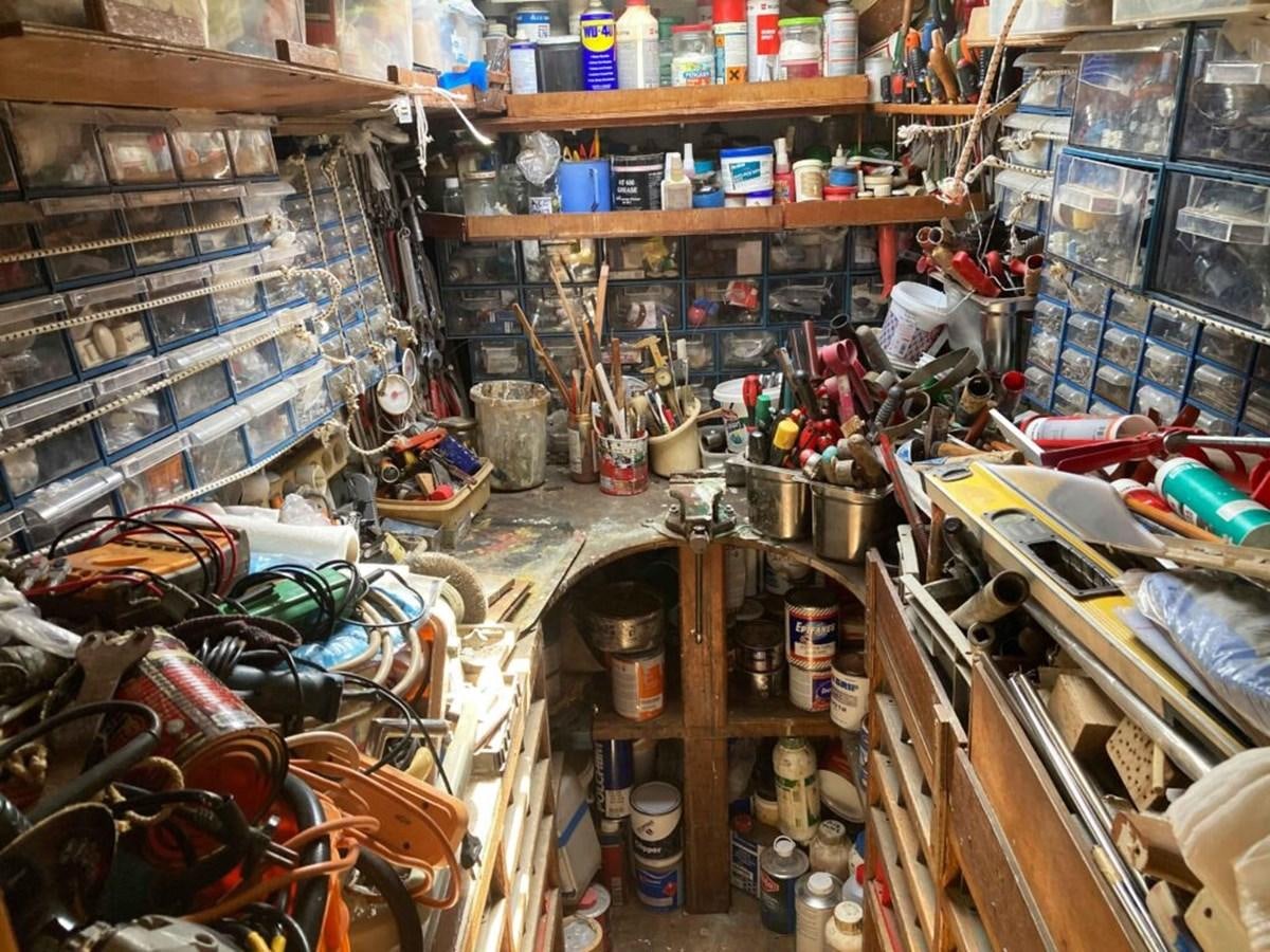 a room full of items aboard CONAN Yacht for Sale