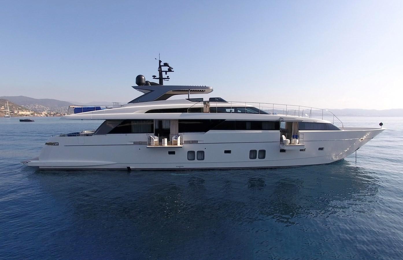 a large white yacht in the water aboard SL118 #653 Yacht for Sale