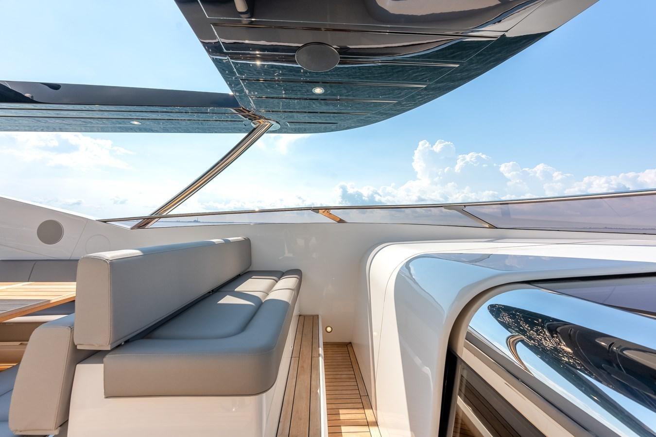 the inside of a car aboard TRIGGER HAPPY Yacht for Sale