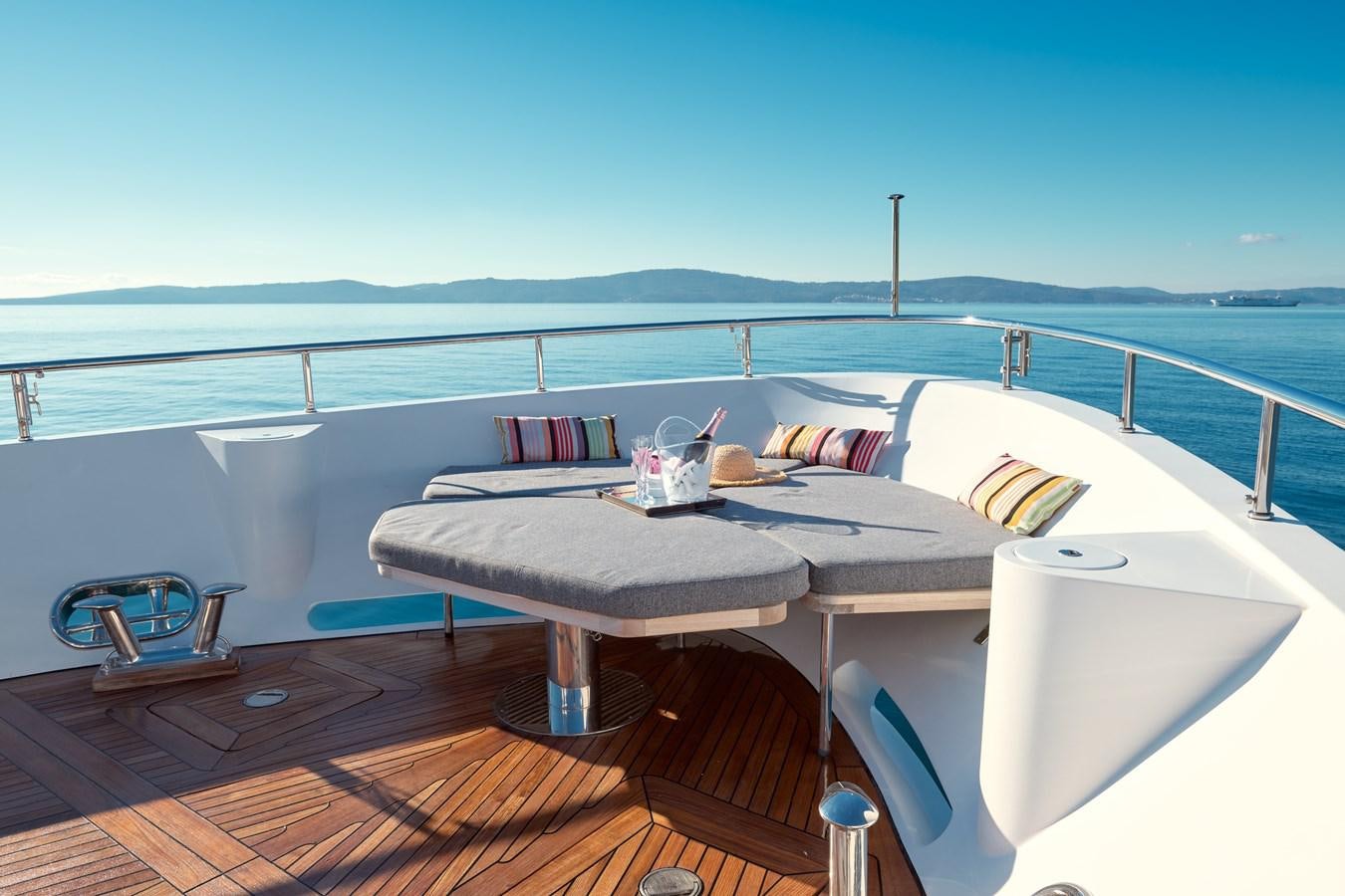 a bed on a deck aboard OCEAN DRIVE Yacht for Sale