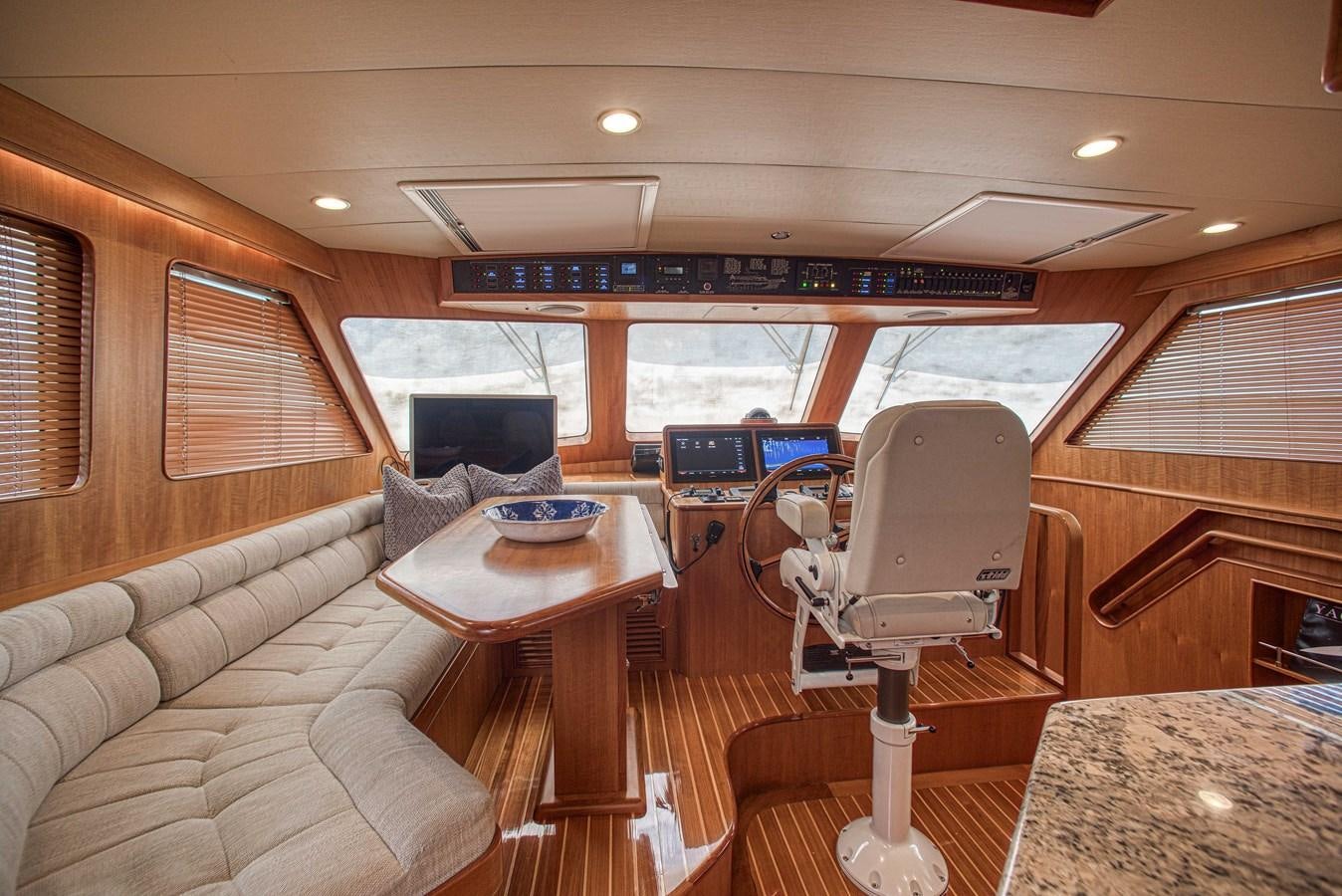 inside of a car aboard TRUE NORTH Yacht for Sale