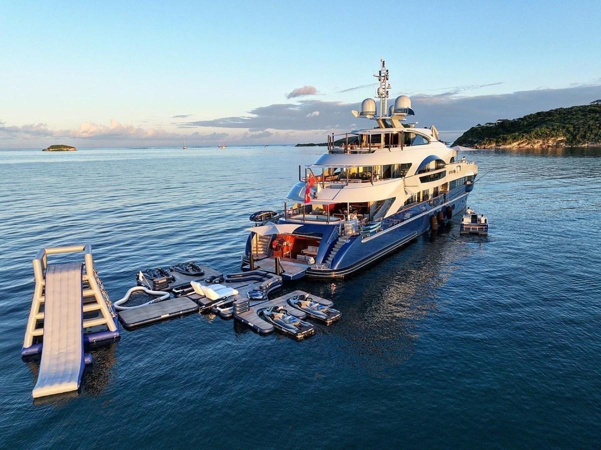 a large ship docked at a pier aboard AFTER YOU Yacht for Sale