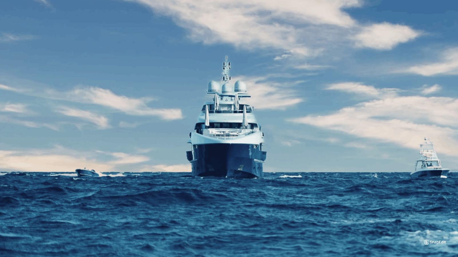 a large boat in the water aboard AFTER YOU Yacht for Sale