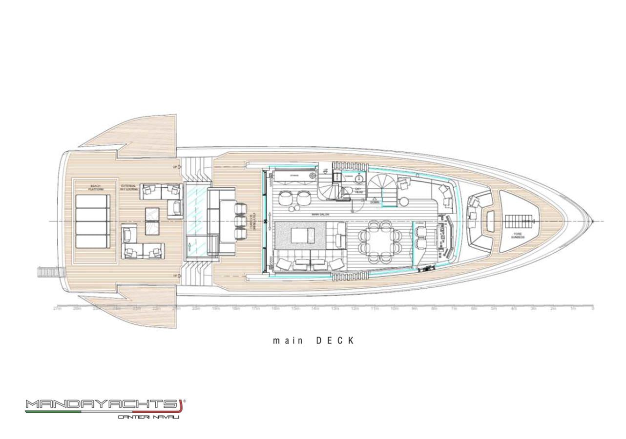 diagram aboard MANDA  S09 Yacht for Sale