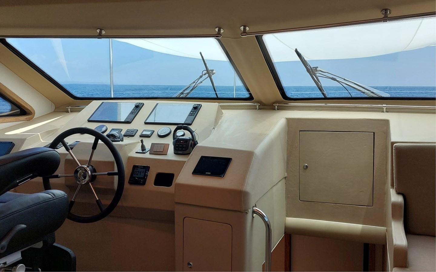 inside of a vehicle aboard ONEIRONAUT Yacht for Sale