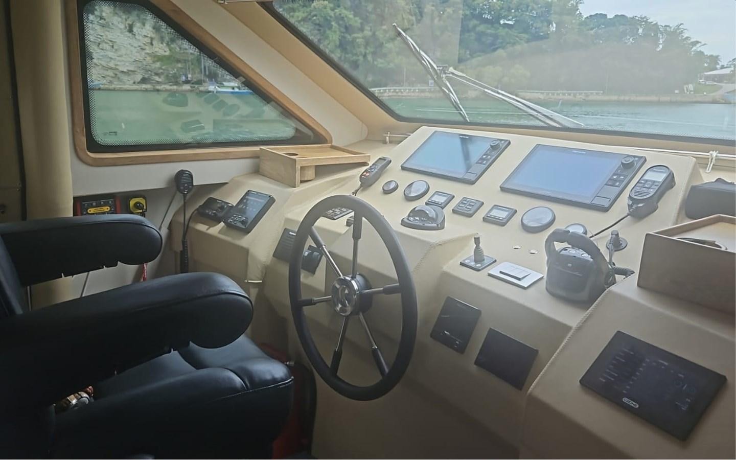 a cockpit of a plane aboard ONEIRONAUT Yacht for Sale