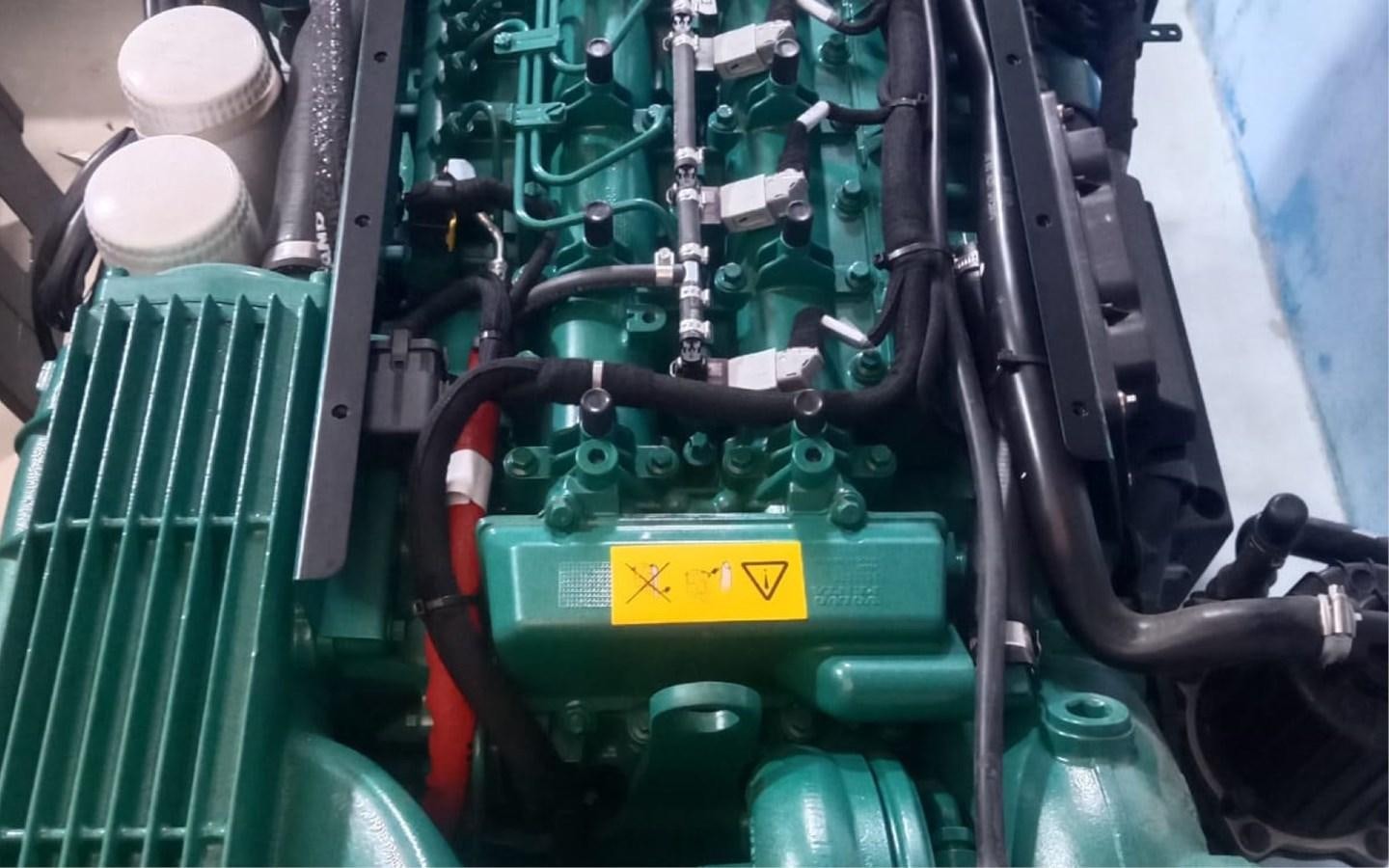 a green machine with a yellow label aboard ONEIRONAUT Yacht for Sale