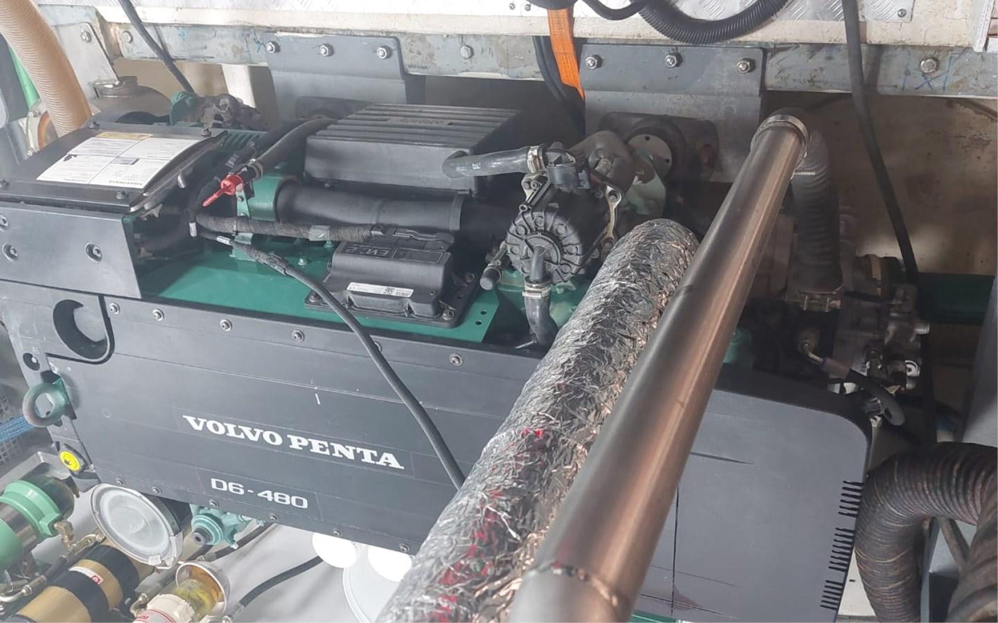 a close-up of a car engine aboard ONEIRONAUT Yacht for Sale