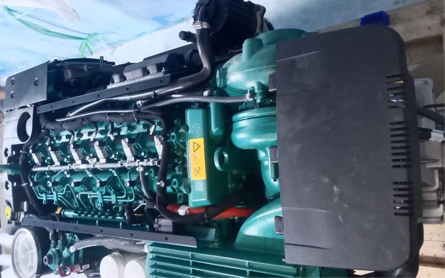 a close-up of a car engine aboard ONEIRONAUT Yacht for Sale