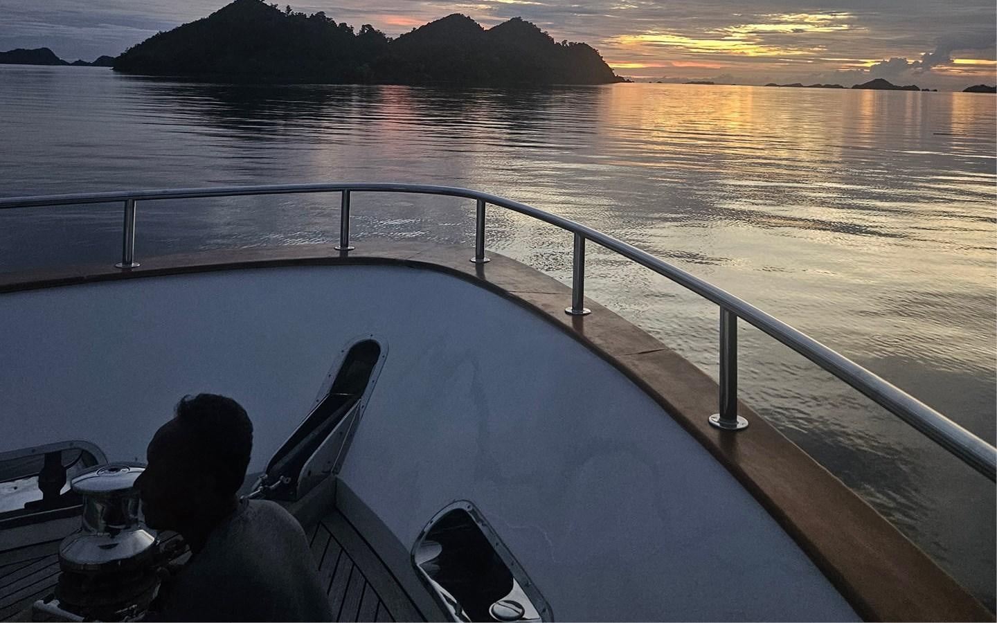 a boat on the water aboard ONEIRONAUT Yacht for Sale