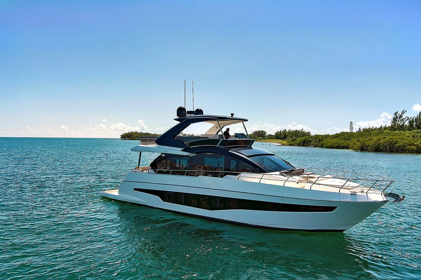 a boat in the water aboard SMILE Yacht for Sale