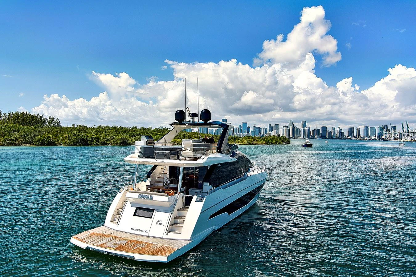 a boat on the water aboard SMILE Yacht for Sale