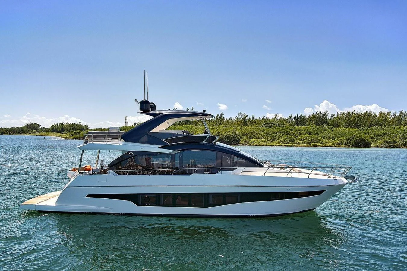 a boat in the water aboard SMILE Yacht for Sale