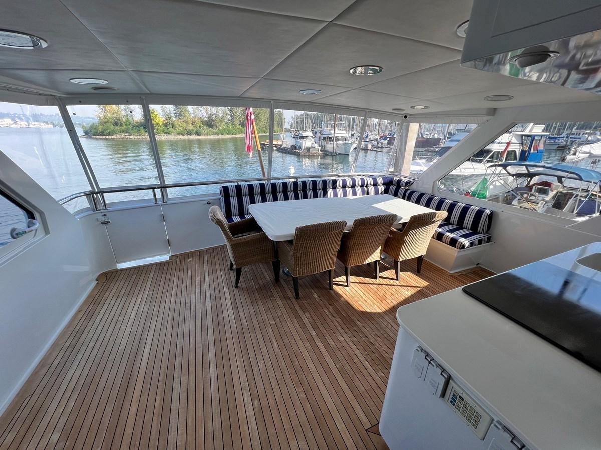 inside of a boat aboard 2001 BROWARD RAISED PILOTHOUSE MY Yacht for Sale