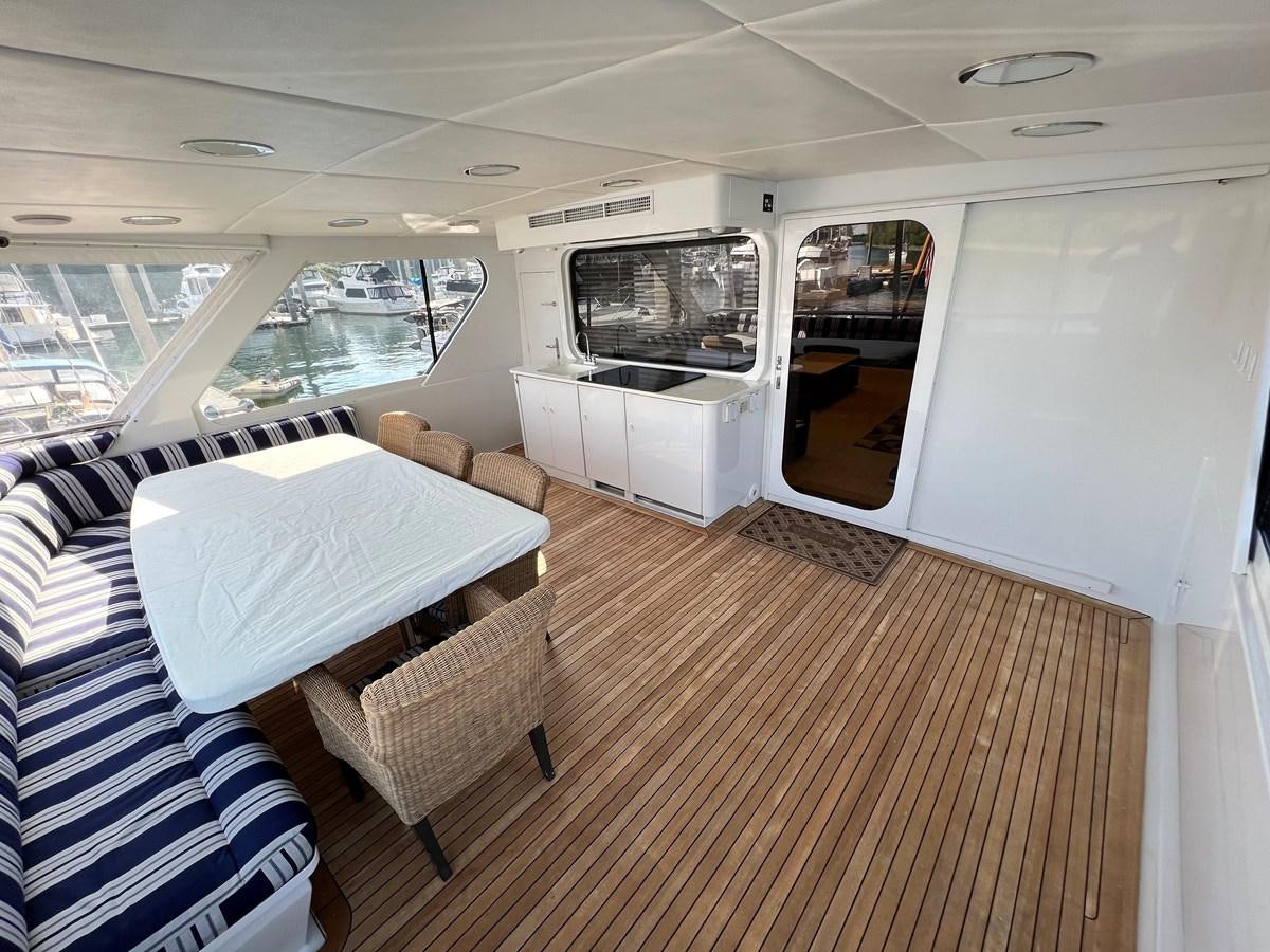 inside of a car aboard 2001 BROWARD RAISED PILOTHOUSE MY Yacht for Sale