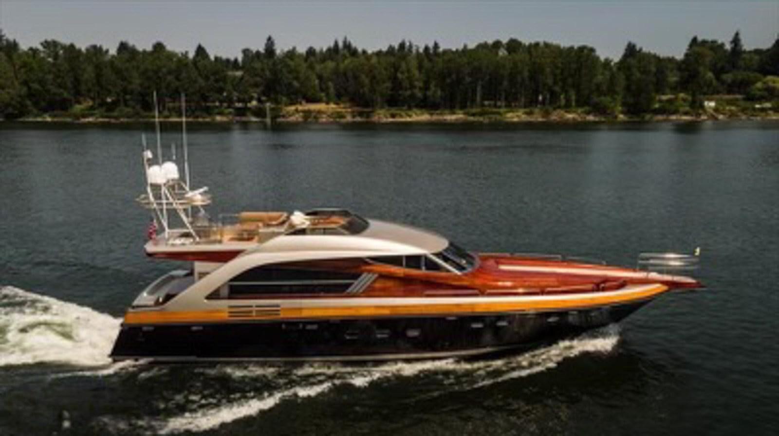 a boat on the water aboard 1996 ADMIRAL MARINE 71 Yacht for Sale